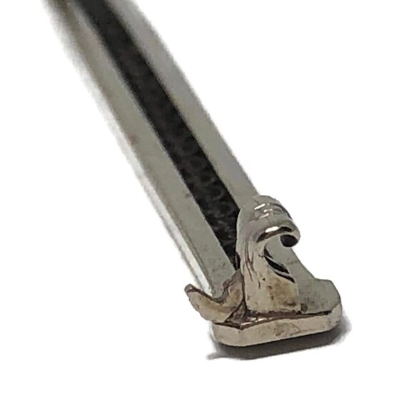 Victorian Antique Bar Pin Filigree Openwork Design, Old Silver Tone Bar Brooch - Picture 7 of 7